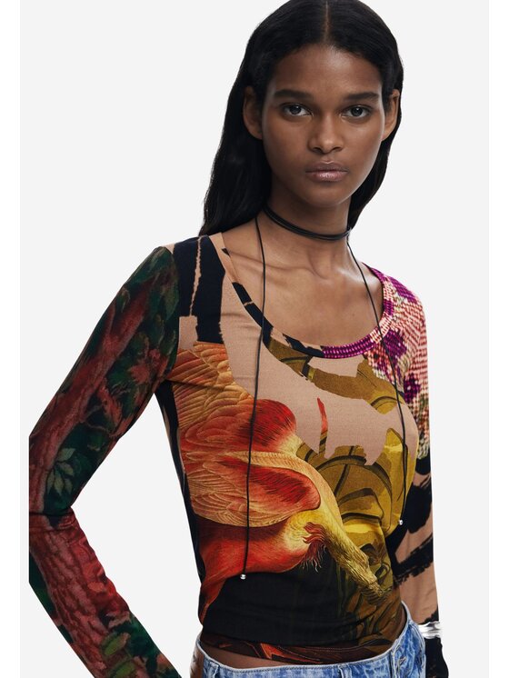 Desigual Desigual Πουλόβερ TS_JAPON_ABBIGLIAMENTO Μπεζ Regular Fit