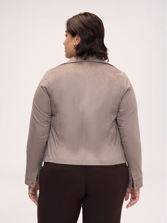 Fiorella Rubino Fiorella Rubino Giacca in similpelle R356T001349N013 Grigio Slim Fit