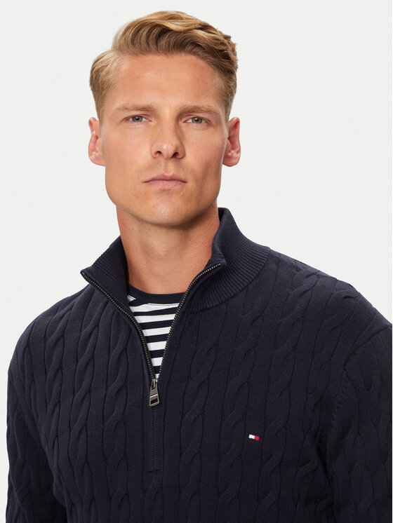 Tommy Hilfiger Tommy Hilfiger Sweater Classic MW0MW36532 Sötétkék Regular Fit