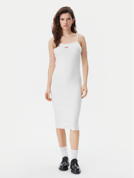 Tommy Jeans Tommy Jeans Літня сукня Script DW0DW20330 Бежевий Slim Fit