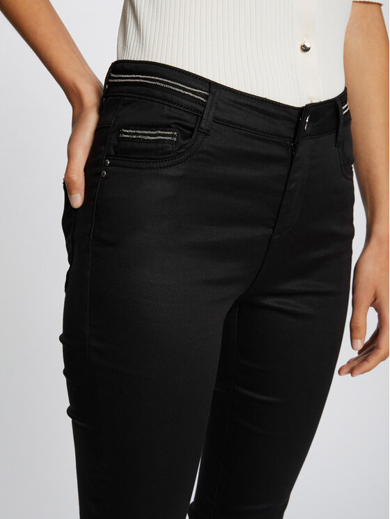 Morgan Morgan Παντελόνι υφασμάτινο 212-PALONA Μαύρο Slim Fit