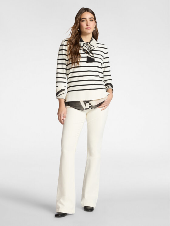 Elena Mirò Elena Mirò Spodnie materiałowe P701P000434N011 Biały Regular Fit
