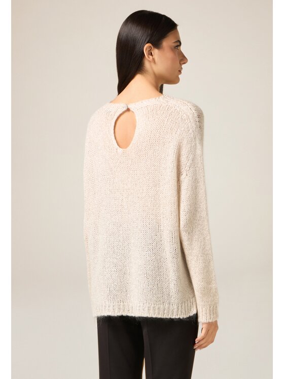 Oltre Oltre Maglione M125E002125N002 Bianco Regular Fit