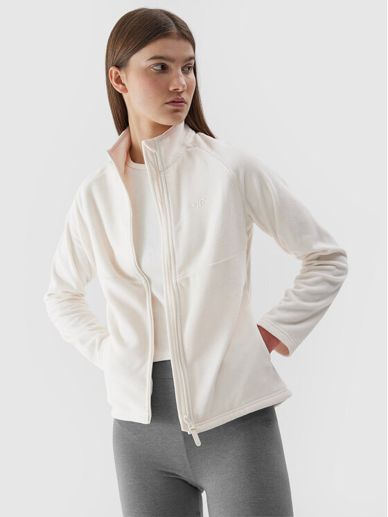 4F Flis 4FAW23TFLEF146 Écru Regular Fit