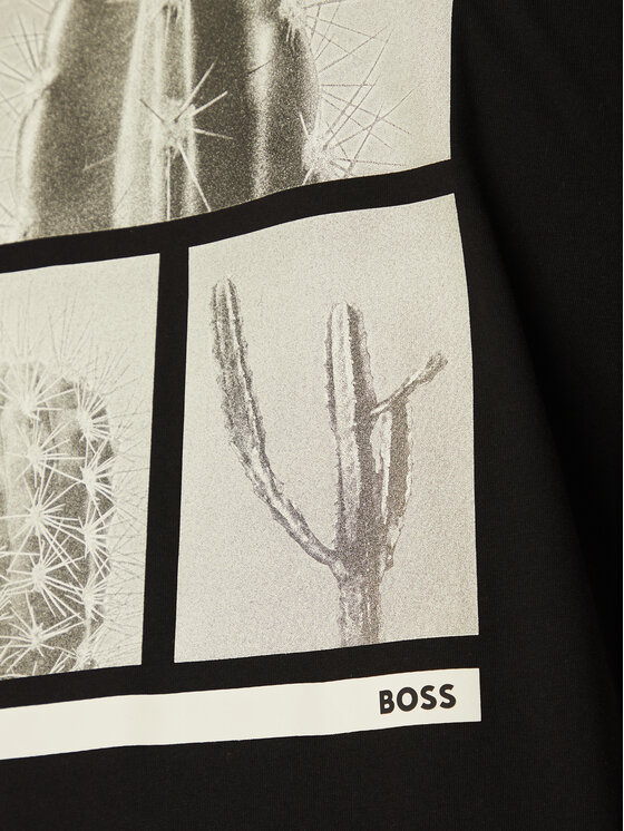 BOSS BOSS T-shirt Te_Surfaceshort 50534925 Crna Relaxed Fit