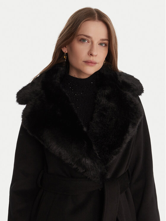 Artigli Artigli Демісезонний плащ ACCP002929 Чорний Regular Fit