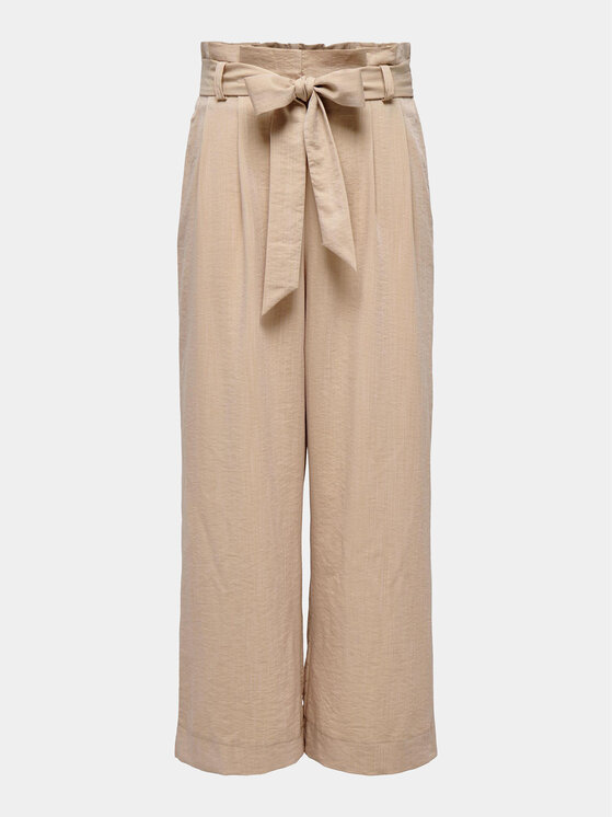 ONLY ONLY Hlače Marsa 15269628 Bež Flared Fit