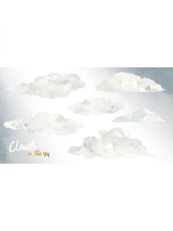 Komplet naklejek naściennych Dekornik, Clouds In The Sky Zestaw