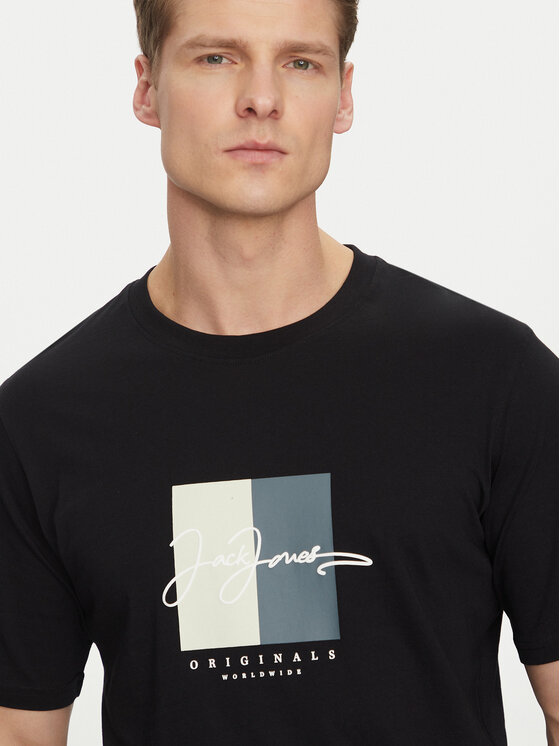 Jack&Jones Jack&Jones Majica Frederiksberg 12278266 Črna Regular Fit