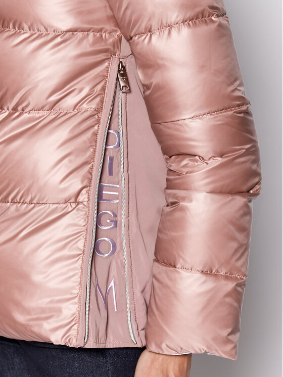 Diego M Diego M Пуховик 22IP-R265 Рожевий Regular Fit