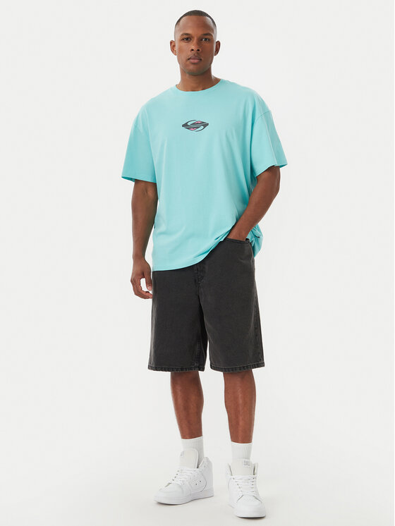 Quiksilver Quiksilver T-shirt Global Heat EQYZT08021 Turchese Regular Fit
