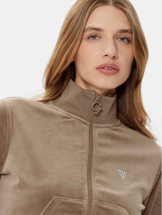 Guess Guess Bluza V3BQ22 KBXI2 Brązowy Regular Fit