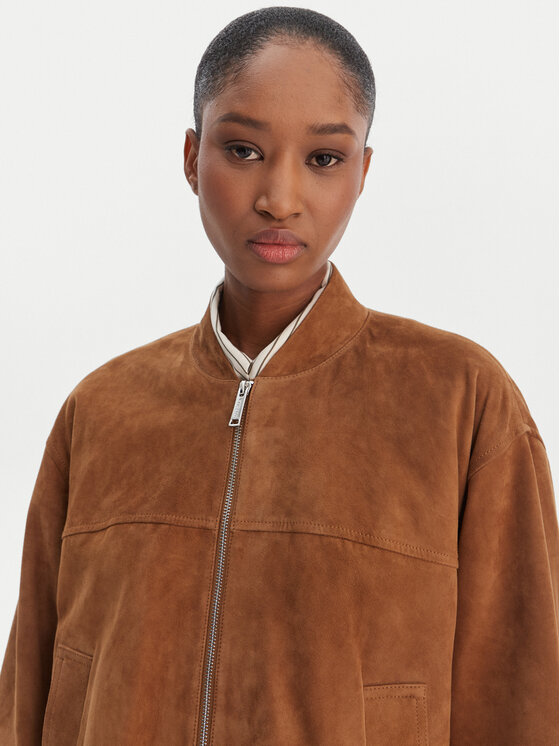 Marella Marella Usnjena jakna Orata 2613441074 Rjava Relaxed Fit