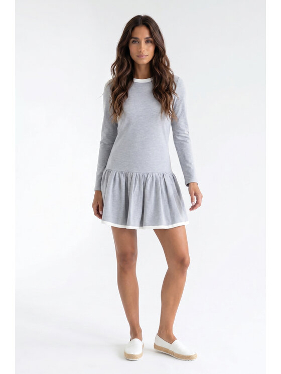FIGL FIGL Sukienka codzienna M1379 Szary Straight Fit