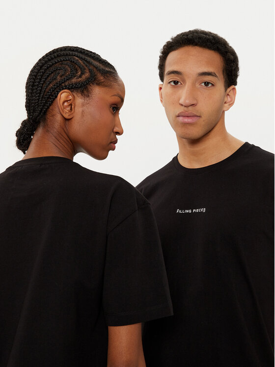Filling Pieces Filling Pieces T-shirt Unisex 7443400 Crna Slim Fit