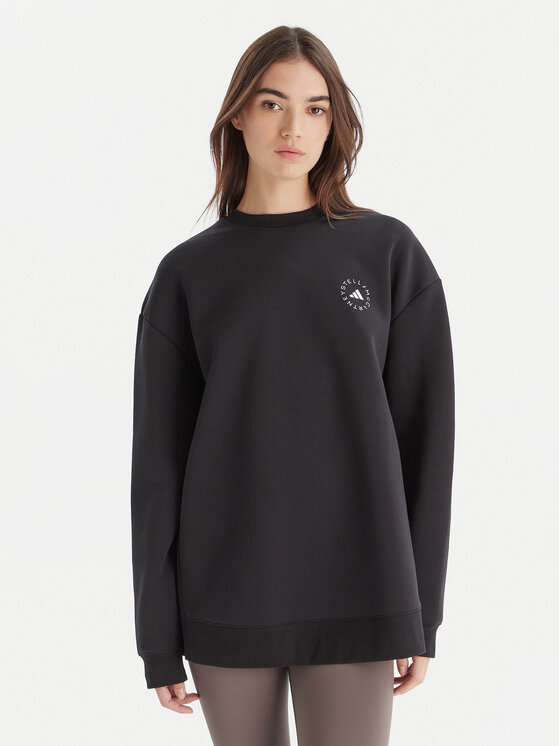 adidas by Stella McCartney adidas by Stella McCartney Pulóver IW6321 Fekete Loose Fit