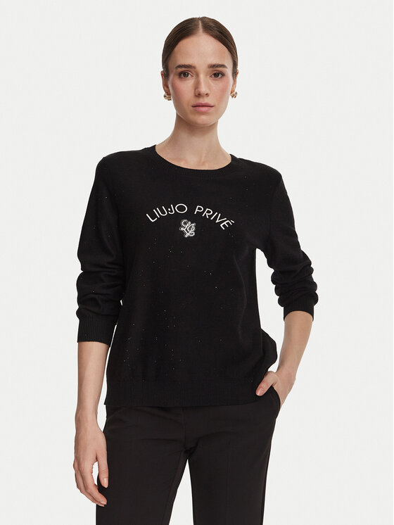 Liu Jo Sport Pulover TF6037 MS049 Negru Regular Fit