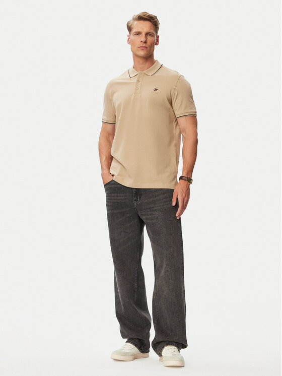 Beverly Hills Polo Club Beverly Hills Polo Club Pólóing P-SS26M-P42561 Bézs Regular Fit