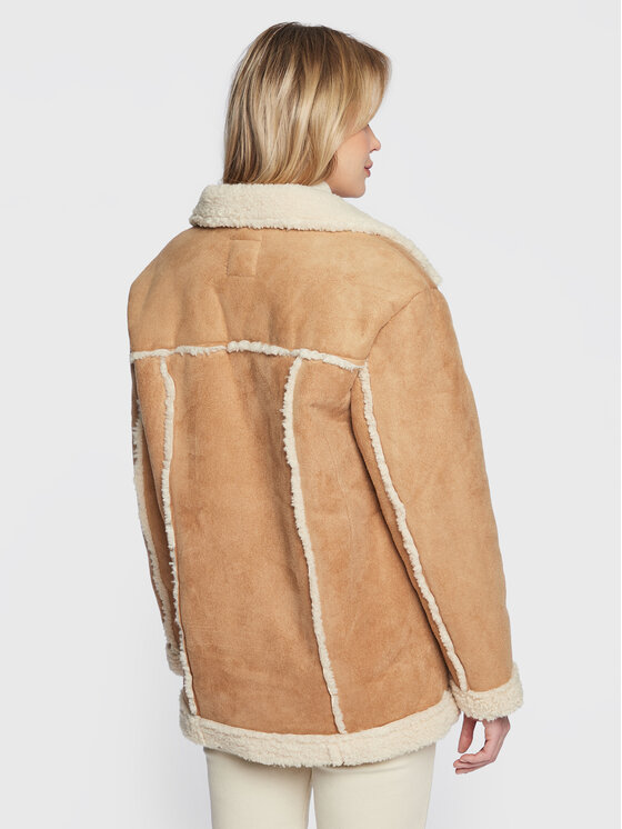 Cappotto in shearling 2055707 Marrone Oversize
