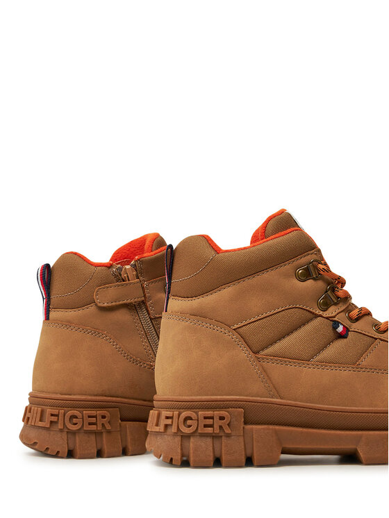 Tommy Hilfiger Tommy Hilfiger Μποτίνια Lace-Up Bootie T3X5-33707-1492 S Καφέ