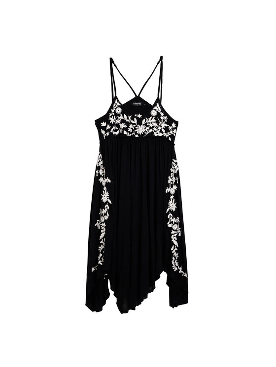 Desigual Desigual Vestito estivo Cassatt 26SWVK42 Nero Regular Fit
