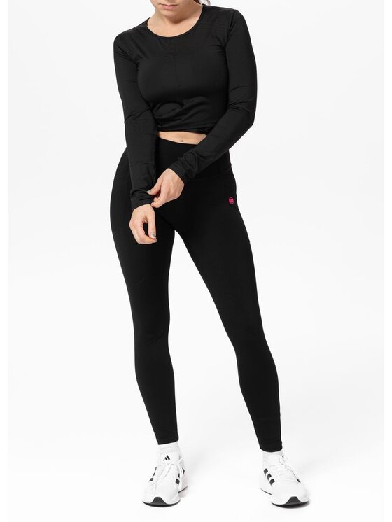 PITBULL PITBULL Longsleeve sportowy damski BUENA S Czarny Regular Fit