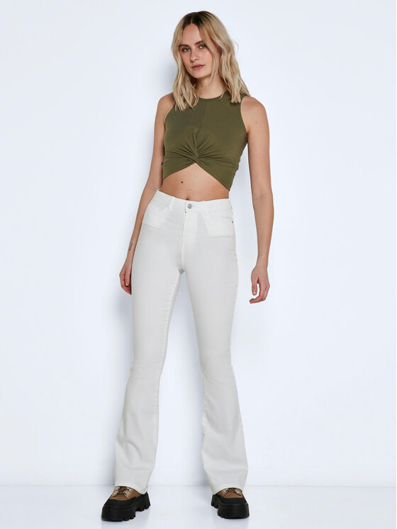 Noisy May Noisy May Blugi Sallie 27019305 Alb Slim Fit