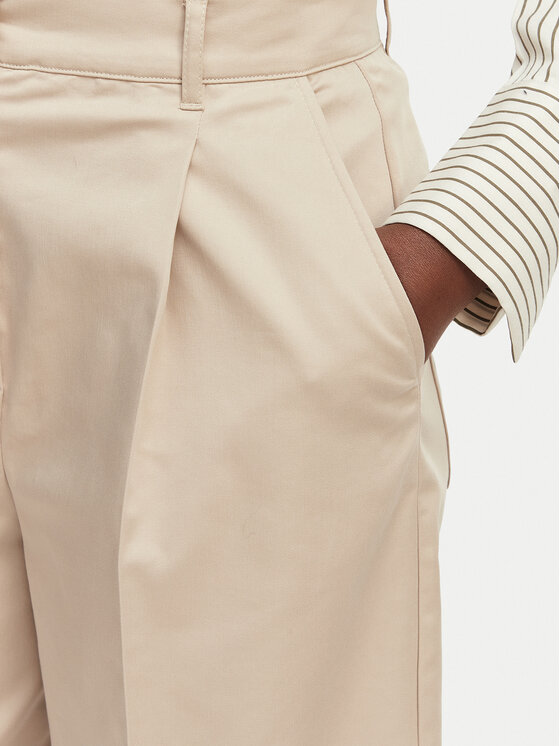 Marella Marella Панталони тип палацо Aceri 2615131071 Бежов Wide Leg