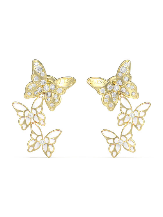Guess Guess Naušnice JUBE04104JWYGWHT/U Zlatá