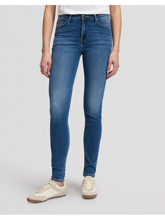 Lee Lee Jeansy SCARLETT HIGH Niebieski Skinny Fit