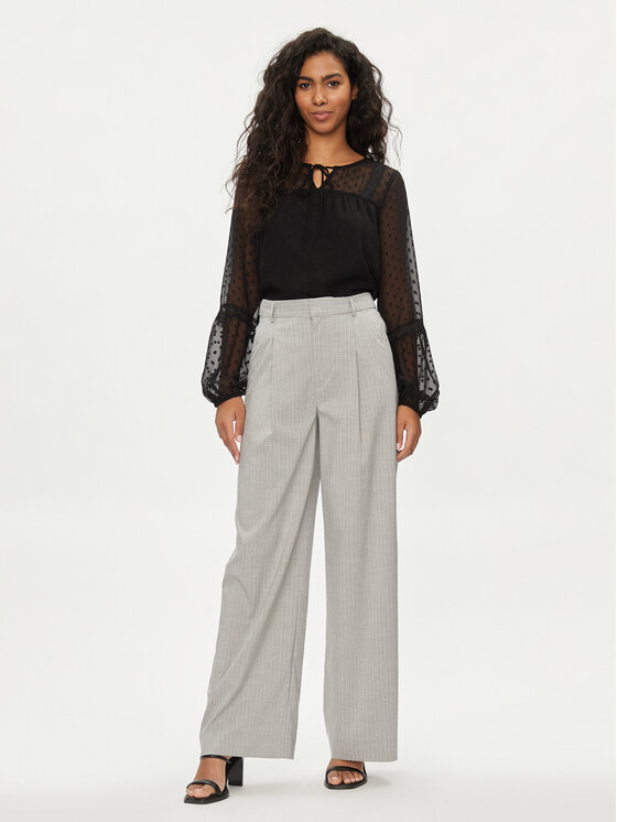 Vila Vila Bluza Edee 14079577 Črna Regular Fit