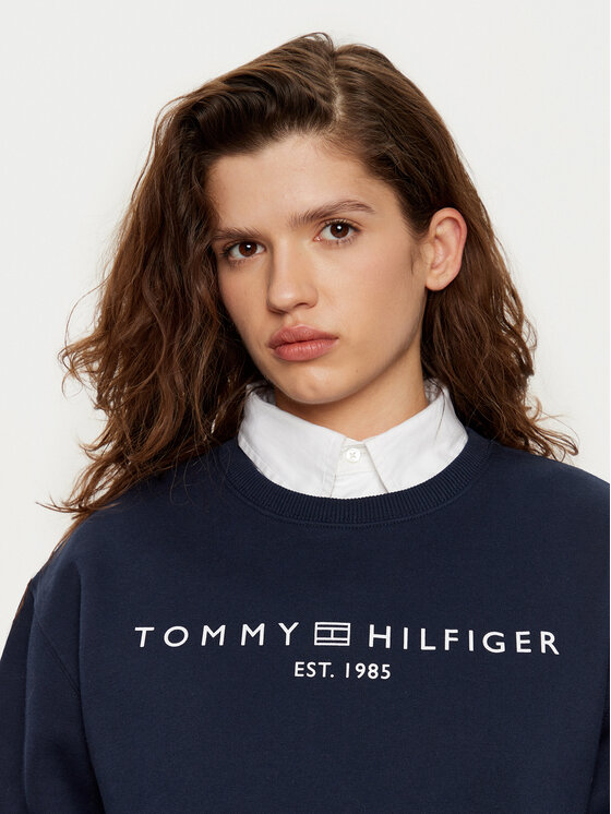 Tommy Hilfiger Tommy Hilfiger Pulóver WW0WW39791 Sötétkék Relaxed Fit