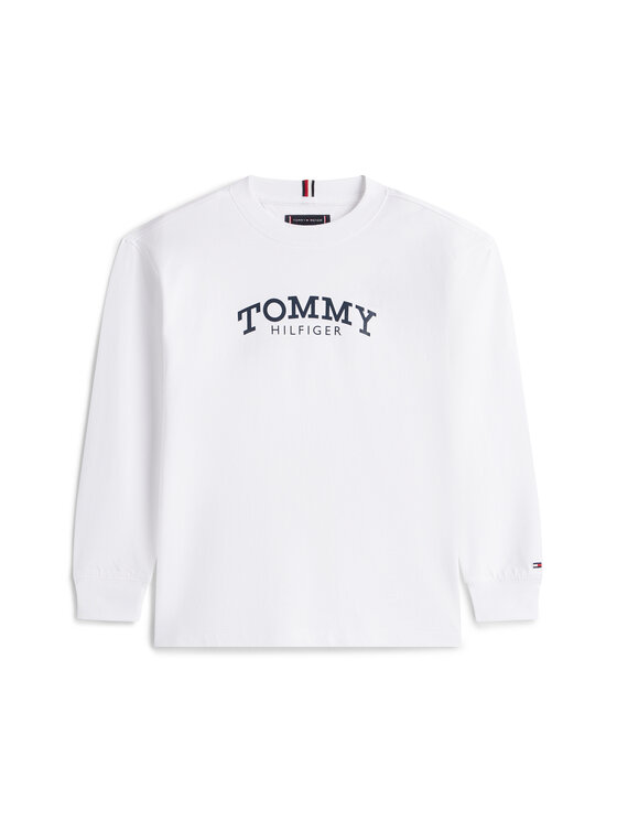 Tommy Hilfiger Tommy Hilfiger Тениска с дълъг ръкав Monotype Print KB0KB10052 Бял Regular Fit