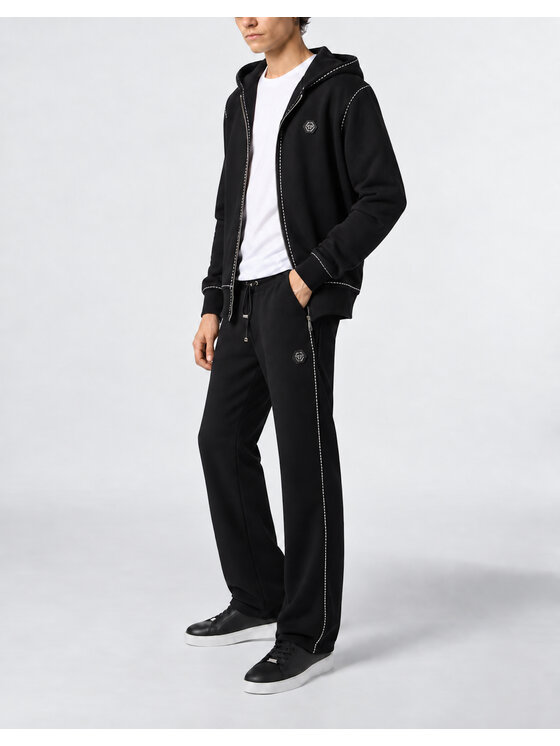 PHILIPP PLEIN PHILIPP PLEIN Teplákové nohavice 31119 Čierna Jogger Fit