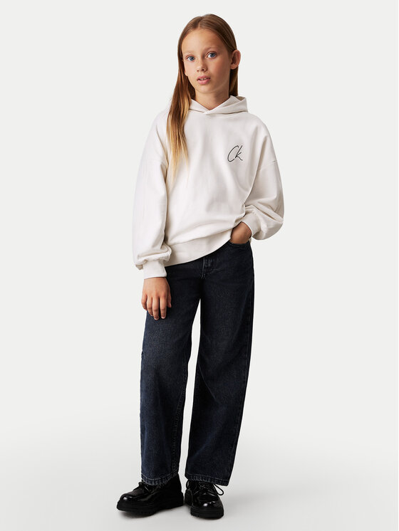 Calvin Klein Jeans Calvin Klein Jeans Felpa Signage IG0IG02640 Écru Regular Fit