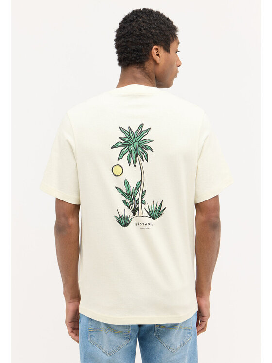 Mustang Mustang T-shirt AUSTIN Beige Regular Fit