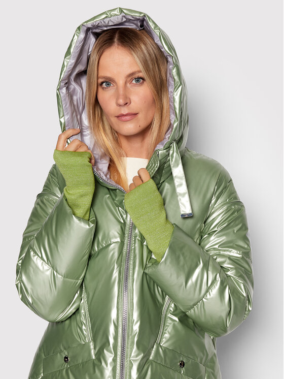 Diego M Diego M Пухено яке 22IP-R267 Зелен Regular Fit