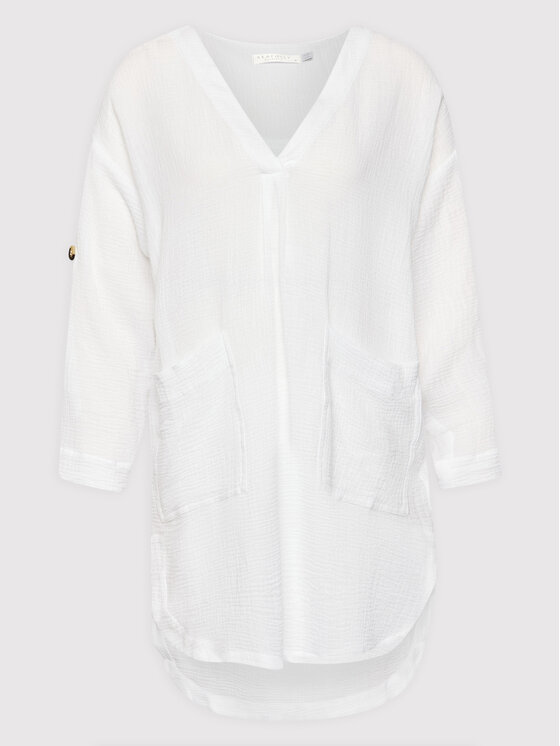 Seafolly Seafolly Vestito da spiaggia Essential 54020-CU Bianco Relaxed Fit
