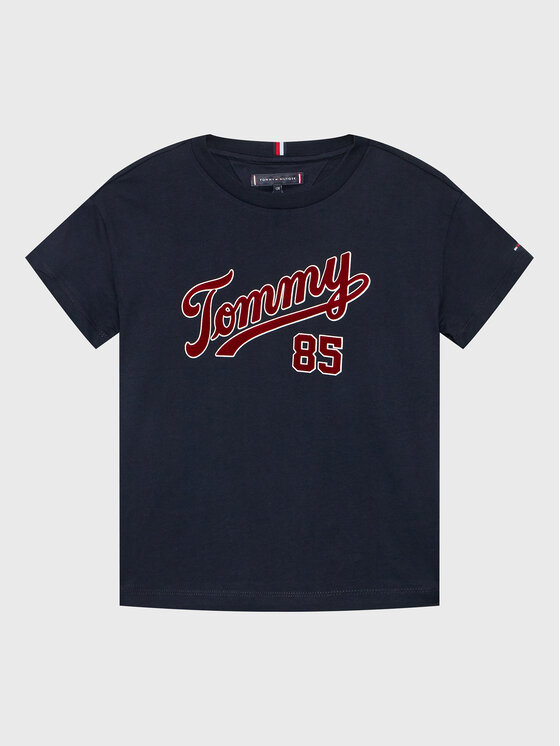 Tommy Hilfiger T-krekls College 85 KB0KB08032 D Tumši zils Regular Fit