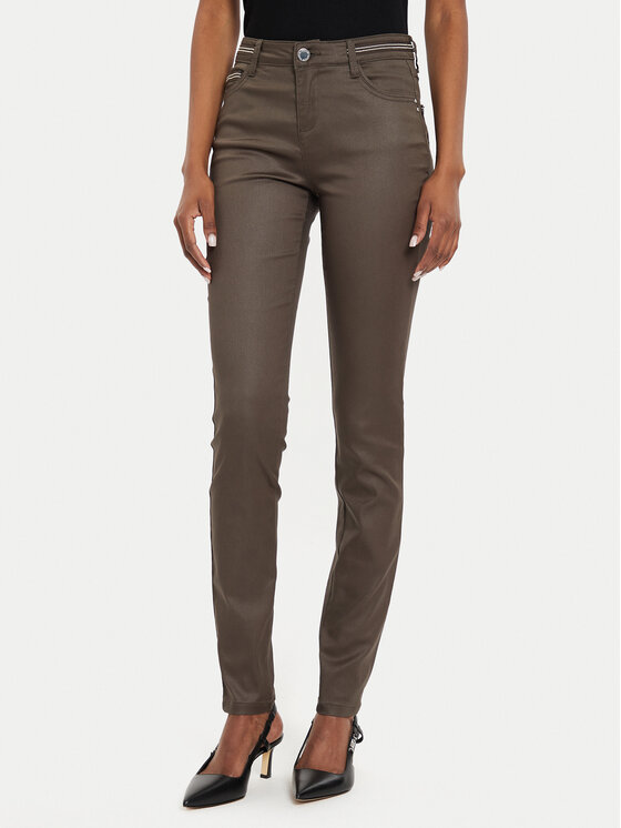 Morgan Morgan Jeans hlače 212-PALONA Rjava Slim Fit