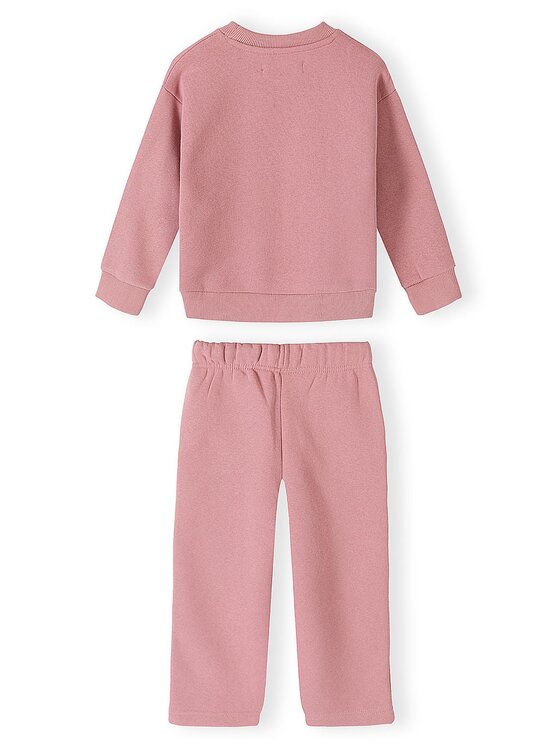 minoti minoti Komplet dresowy 32FLEECE104 Różowy Wide Leg