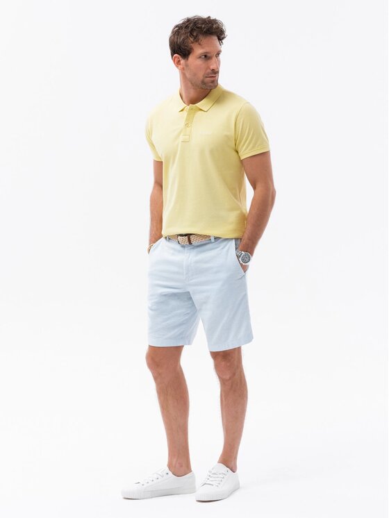 Ombre Ombre Polokošile S1746 Žlutá Regular Fit