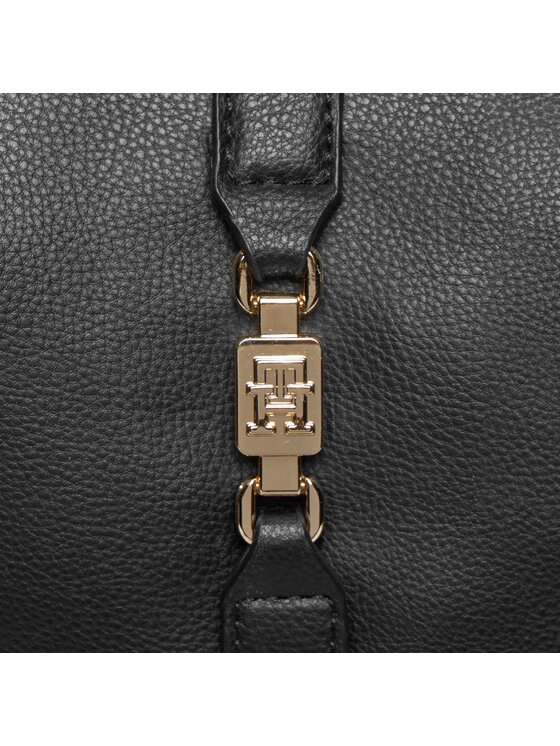 Tommy Hilfiger Handtasche Th Feminine Satchel AW0AW16076 Schwarz  