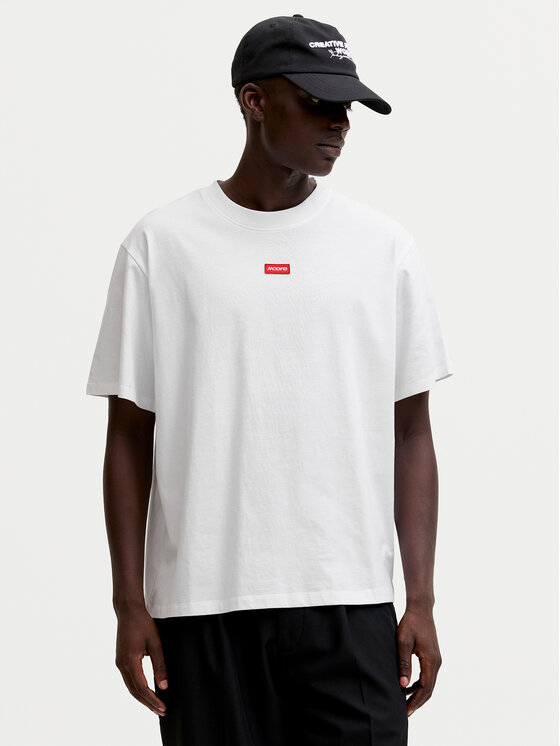 Jack & Jones Tricou Club Badge 12295036 Alb Regular Fit