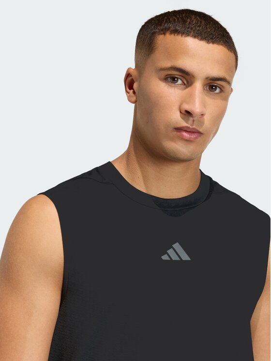 adidas adidas Tricou tehnic D4T Primelift 3 Stripes KD0373 Negru Slim Fit