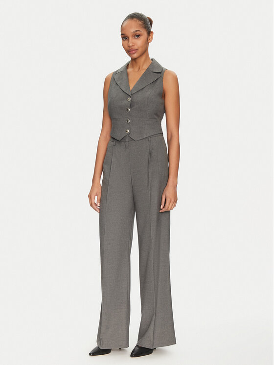 Morgan Morgan Панталони тип палацо 251-PANIS.F Сив Wide Leg