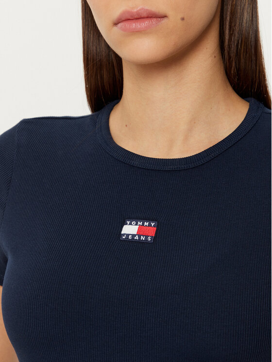 Tommy Jeans Tommy Jeans T-shirt DW0DW20463 Tamnoplava Slim Fit