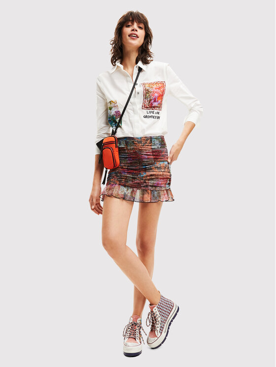 Desigual Desigual Särk Bear 22WWCW06 Valge Regular Fit