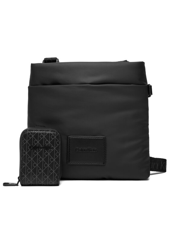 Calvin Klein Calvin Klein Geantă crossover Puffer Utility Flatpack LV04D3224G Negru