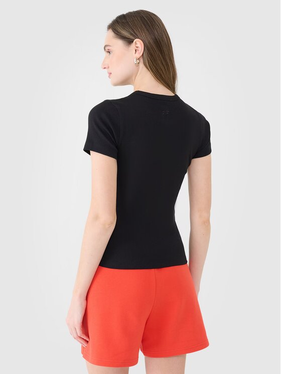 4F 4F T-shirt 4FWSS25TTSHF1968-20S Nero Slim Fit